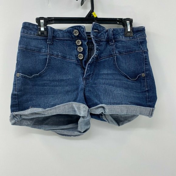 Blackheart Pants - Blackheart high rise denim shorts jr sz 7 4 button fly and zip
